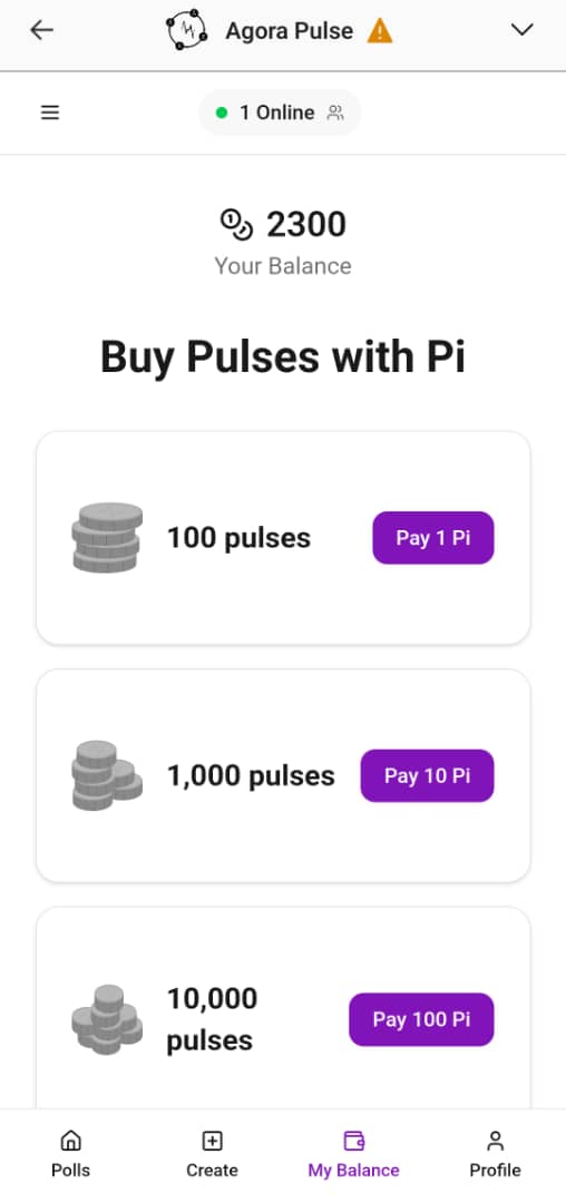 Agora Pulse — mobile flow