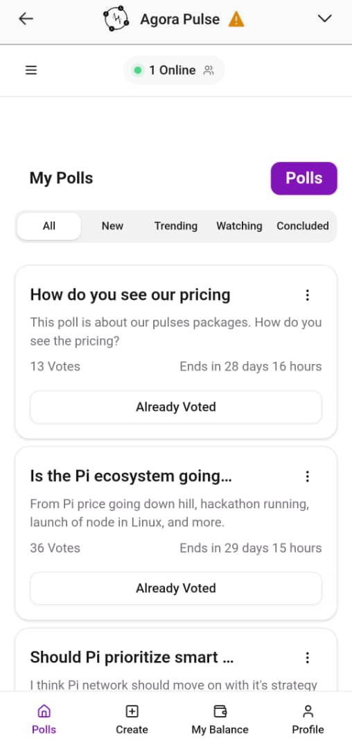 Agora Pulse — miscellaneous